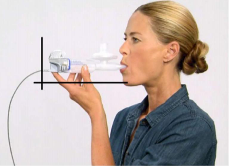 Hold handset at level